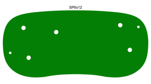 6x12 Putting Green Holes