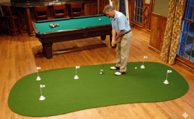 5' x 12' 5-Hole Pro Backyard, Outdoor And Indoor Putting Green - Made from the World's Best Turf